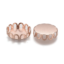 304 Stainless Steel Cabochon Settings&nbsp;X-STAS-P249-16G-RG