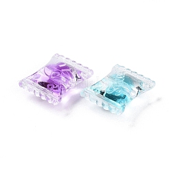 透明なアクリルビーズ  二層ビーズ  キャンディ  21.5x17x9.5mm  穴：3.5mm&nbsp;X-OACR-H112-06A
