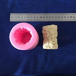 食品グレードのシリコンモールド  フォンダン型  DIYケーキデコレーション用  チョコレート  キャンディ  UVレジン＆エポキシ樹脂ジュエリー作り  ピンク  76x67.6mm  内径：43.4mm&nbsp;LS-DIY-WH0152-37