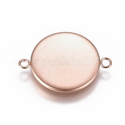 Ion Plating(IP) 304 Stainless Steel Cabochon Connector Settings&nbsp;STAS-G127-14-16mm-RG