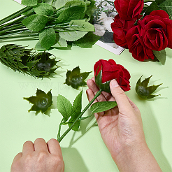 40Pcs 2 Styles Plastic Artificial Flower Bracket Base & Branch for DIY Craft Flower Arrangement Supplies&nbsp;AJEW-SP0003-85