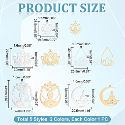 DIY Yoga Theme Jewelry Making Finding Kit&nbsp;STAS-UN0047-51