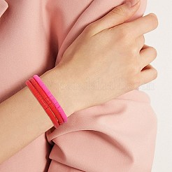 Polymer Clay Heishi Surfer Stretch Bracelets Set&nbsp;BJEW-SW00125