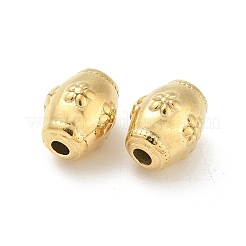 304ステンレススチールビーズ  18KGP本金メッキ  バレル  14.5x11.5mm  穴：3mm&nbsp;STAS-F309-B06