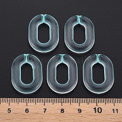 透明なアクリルコネクターリング  クイックリンクコネクター  アズキチェーン製造用  オーバル  ライトシアン  24x18x5mm  内径：13x7mm  約403個/500g&nbsp;MACR-S373-19-B11