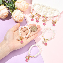 26Pcs Imitated Pearl Acrylic & Alloy Enamel Cup Handle Charms&nbsp;HJEW-FS00096