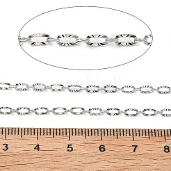 10m真鍮製アズキチェーン  ハンダ付け  カドミウムフリー＆ニッケルフリー＆鉛フリー  スプールで  プラチナ  4.8x2.3x2.3mm&nbsp;CHC-L052-02A-P