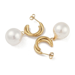 PVD Vacuum Plating 201 Stainless Steel Stud Earrings&nbsp;EJEW-I309-77G