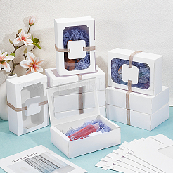 12Pcs Rectangle Foldable Kraft Paper Cake Box&nbsp;CON-WH0089-173B