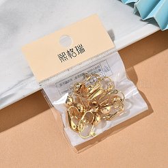 シェグレース 真鍮製クリップ式イヤリング金具  カン付き  カドミウムフリー＆ニッケルフリー＆鉛フリー  長持ちメッキ  18KGP本金メッキ  18x14x8mm  穴：1.6mm&nbsp;XGR0066G-53G