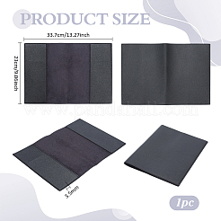 PUレザーブックカバー  長方形のブックラップ  ブラック  337x230x3.5mm&nbsp;AJEW-WH0596-678A