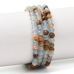 Natural Blue Calcite Beads Strands&nbsp;G-K427-A01-4mm