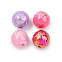 Opaque UV Plating Acrylic Beads&nbsp;PACR-P005-05