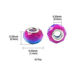 Glass European Beads&nbsp;GPDL-YW0001-02A