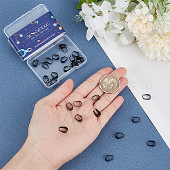304ステンレススチールスナップオンベイル30個  ブラック  10x6x5mm  インナー：10x5mm&nbsp;STAS-SC0007-70C