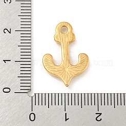 イオンプレーティング（IP）304ステンレスペンダント  アンカーチャーム  18KGP本金メッキ  21x14x2.5mm  穴：2.1mm&nbsp;STAS-N103-121G