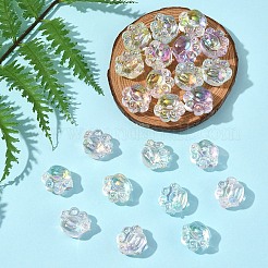 32Pcs UV Plating Rainbow Iridescent Acrylic Beads&nbsp;OACR-FS0002-15