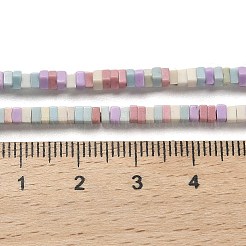 天然石瑪瑙ビーズ連売り  染め  正方形  ミックスカラー  2.5x2.5x1.5mm  穴：1mm  約236個/連  15.08''（38.3センチメートル）&nbsp;G-M422-A01-01E