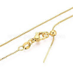 女性用真鍮ベネチアンチェーンネックレス  24KGP本金メッキ  19.33インチ（49.1cm）&nbsp;NJEW-G084-08G