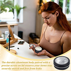 50Pcs Round Aluminum Packing Boxes with Visible Window Lid&nbsp;CON-WA0001-30