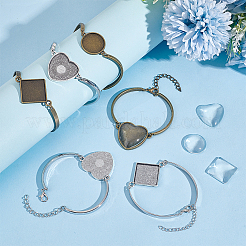 DIY Blank Dome Alloy Bracelet Making Kits&nbsp;DIY-GO0002-22