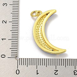 Rack Plating Brass Micro Pave Clear Cubic Zirconia Pendants&nbsp;KK-C074-07G