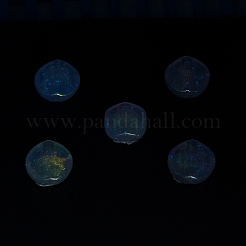 UVメッキ蓄光透明アクリルビーズ  暗闇で光る  ラウンド  甘露  21x21.5x15mm  穴：4mm&nbsp;OACR-P010-05E