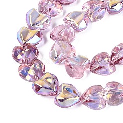 Electroplate Transparent Glass Beads Strands&nbsp;EGLA-N056-01A-05
