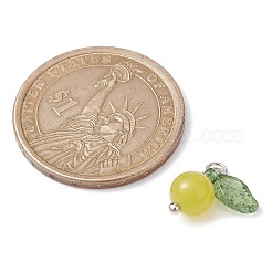 Natural Lemon Jade Fruit Charms&nbsp;PALLOY-JF02431-05