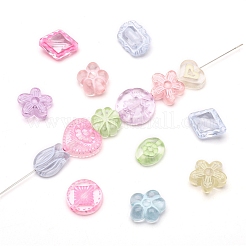 透明アクリルビーズ  混合図形  ミックスカラー  10~17mm  約25~30個/セット&nbsp;PW-WGA8E06-01
