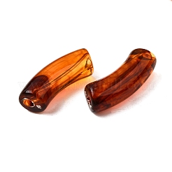 透明なアクリルビーズ  琥珀のビーズを模倣する  チューブ  サドルブラウン  35x11.5x13.5mm  穴：4mm  約147個/500g&nbsp;MACR-K359-44A