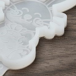イースターウサギのシリコンキーホルダーペンダント型  レジン型  UVレジン用  エポキシ樹脂工芸品作り  ニンジン  82x45x6mm  穴：3mm&nbsp;LS-SIL-Z018-06B