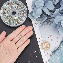 6 Style Glass Rhinestone Flat Back Cabochons&nbsp;RGLA-CA0001-08