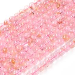 Natural Rose Quartz Beads Strands&nbsp;G-F591-04A-8mm