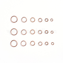 Brass Open Jump Rings&nbsp;KK-JQ0001-01R