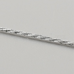 9プライポリエステル糸  中国語結びコード  編まれたブレスレットのネックレスの作成のため  銀  0.6mm  約38.28ヤード（35m）/ロール&nbsp;OCOR-WH0079-82C-02