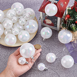 56Pcs 4 Styles PET Christmas Ball Pendant Decorations&nbsp;AJEW-HY0003-09A