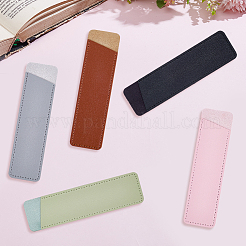 5個 5色 PUレザー ペンホルダーケース  オフィス＆スクール用品  ミックスカラー  16.4x4.4x0.3cm  1pc /カラー&nbsp;OFST-CL0001-04