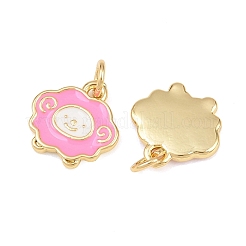 Brass Enamel Pendants&nbsp;KK-L275-17G
