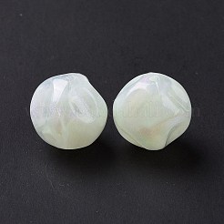 不透明なアクリルビーズ  キラキラビーズ  ツイストラウンド  甘露  15.5x14.5x15.5mm  穴：1.8mm  約230個/500g&nbsp;OACR-E014-16H