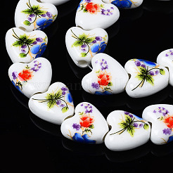 Handmade Porcelain Ceramic Beads Strands&nbsp;PORC-S502-043B
