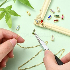 12Pcs 12 Colors Real 14K Gold Plated 304 Stainless Steel Charms&nbsp;STAS-CJ0002-57