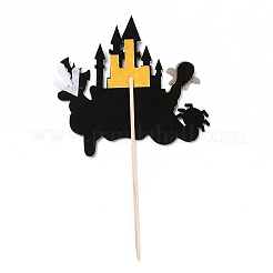 Felt Cloth & Paper Halloween Castle Cake Insert Card Decoration&nbsp;DIY-H108-41