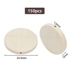 150Pcs Wooden Beads&nbsp;WOOD-DR0001-02B
