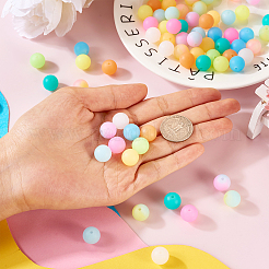 72Pcs 12 Colors Luminous Round Food Grade Silicone Beads&nbsp;SIL-TA0001-38