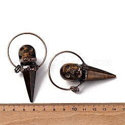 Natural Mixed Stone Cone Skull Big Pendants&nbsp;G-B150-01R