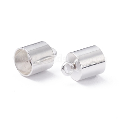 201ステンレススチールコードエンド  エンドキャップ  コラム  銀  11.5x8mm  穴：2mm  内径：7mm&nbsp;STAS-H410-20S-D