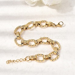 304 Stainless Steel Link Chain Bracelets for Women Men&nbsp;BJEW-L720-02G