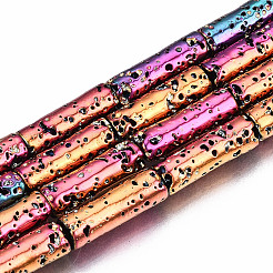 Electroplated Natural Lava Rock Beads Strands&nbsp;G-T114-76