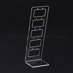 透明アクリルイヤリングディスプレイスタンド  はしご形  透明  19.5x6.3x0.95cm  穴：1.6mm&nbsp;EDIS-G014-01